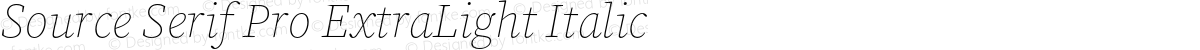 Source Serif Pro ExtraLight Italic