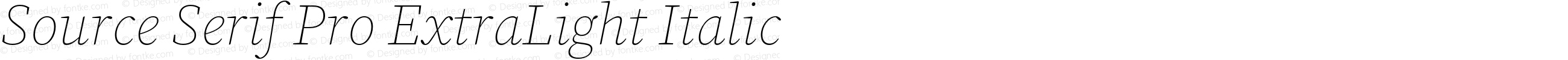 Source Serif Pro ExtraLight Italic