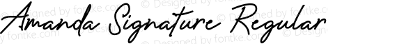 Amanda Signature Regular Version 1.002;Fontself Maker 3.1.0