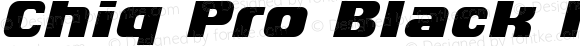 Chiq Pro Black Italic