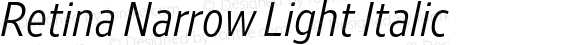 Retina Narrow Light Italic