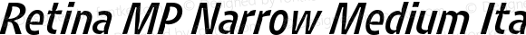 Retina MP Narrow Medium Italic