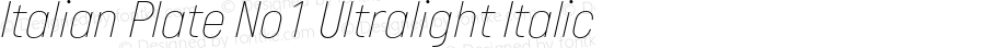 ItalianPlateNo1-UltralightItalic