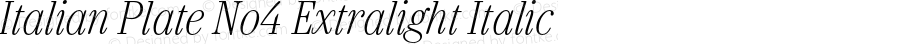 ItalianPlateNo4-ExtralightItalic