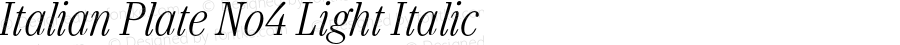 ItalianPlateNo4-LightItalic