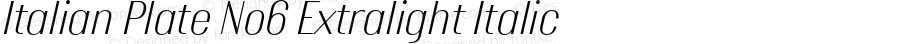 ItalianPlateNo6-ExtralightItalic