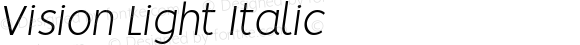 Vision Light Italic