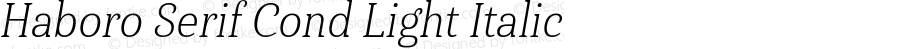 Haboro Serif Cond Light Italic