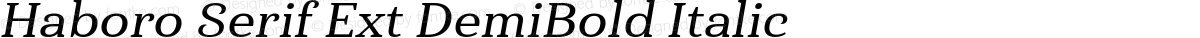 Haboro Serif Ext DemiBold Italic
