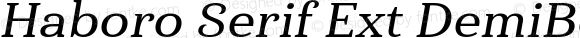 Haboro Serif Ext DemiBold Italic