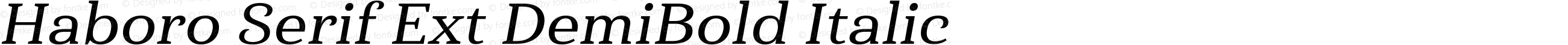 Haboro Serif Ext DemiBold Italic