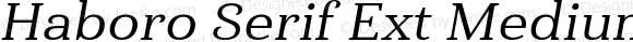 Haboro Serif Ext Medium Italic