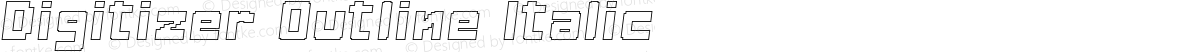 Digitizer Outline Italic