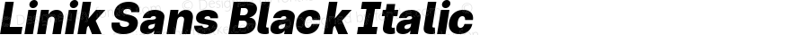 Linik Sans Black Italic