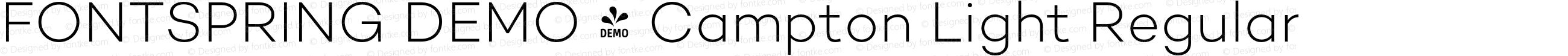 FONTSPRING DEMO - Campton Light Regular