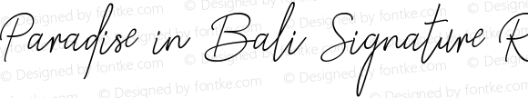 Paradise in Bali Signature Regular