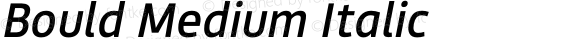 Bould Medium Italic