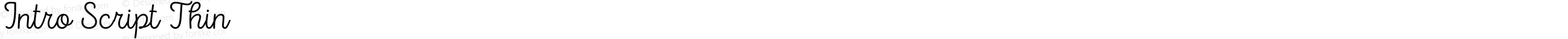 Intro Script Thin