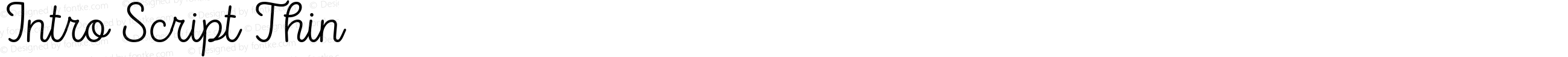 Intro Script Thin