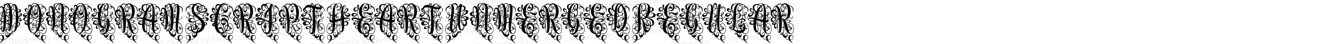 Monogram Script Heart Unmerged Regular