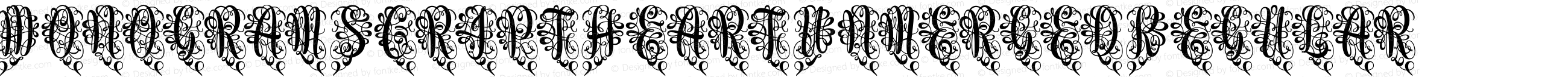 Monogram Script Heart Unmerged Regular