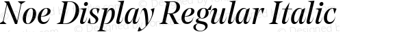 Noe Display Regular Italic