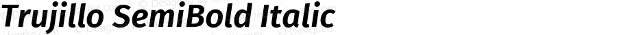Trujillo SemiBold Italic