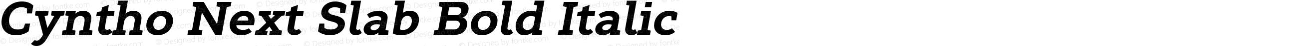 Cyntho Next Slab Bold Italic