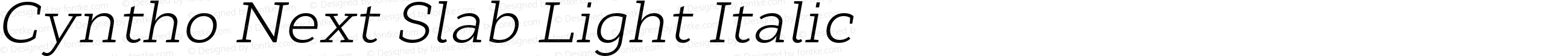 Cyntho Next Slab Light Italic