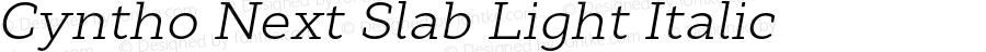 Cyntho Next Slab Light Italic