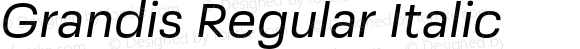 Grandis Regular Italic