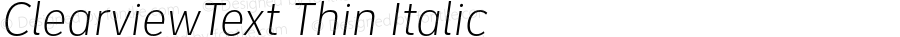 ClearviewText Thin Italic