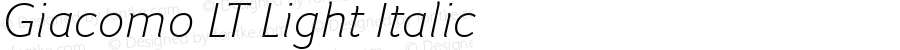 Giacomo LT Light Italic