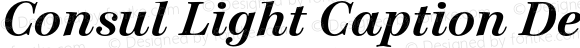 Consul Light Caption Demi Italic Caption