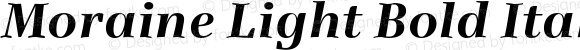 Moraine Light Bold Italic