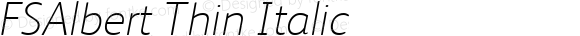 FSAlbert Thin Italic