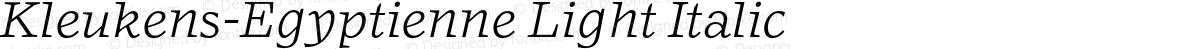 Kleukens-Egyptienne Light Italic