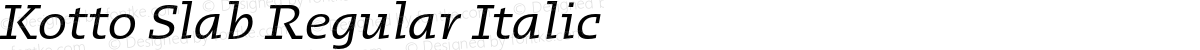 Kotto Slab Regular Italic