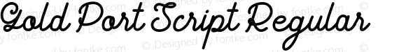 Gold Port Script Regular