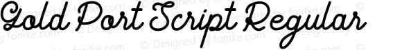 Gold Port Script Regular