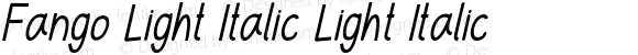 Fango Light Italic Light Italic
