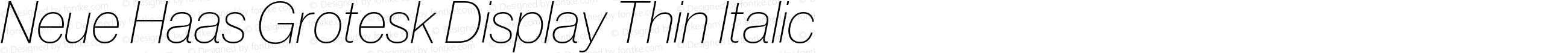 Neue Haas Grotesk Display Thin Italic