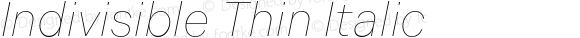 Indivisible Thin Italic