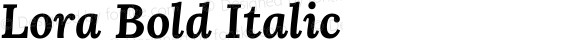 Lora Bold Italic