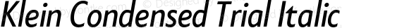Klein Condensed Trial Italic