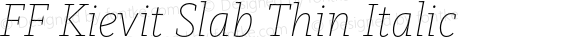 FFKievitSlab-ThinItalic