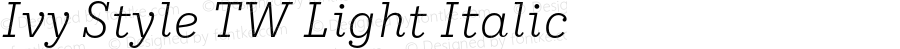 Ivy Style TW Light Italic