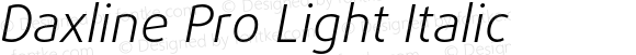 DaxlinePro-LightItalic