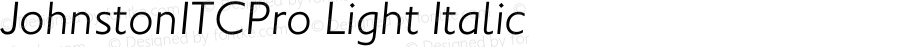 JohnstonITCPro Light Italic