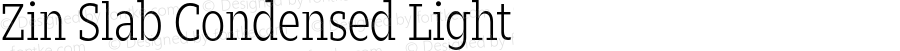 Zin Slab Condensed Light Version 1.000 | wf-rip DC20171125